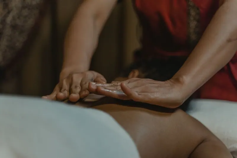 Massage therapy session at VitalNura Wellness, Kampala